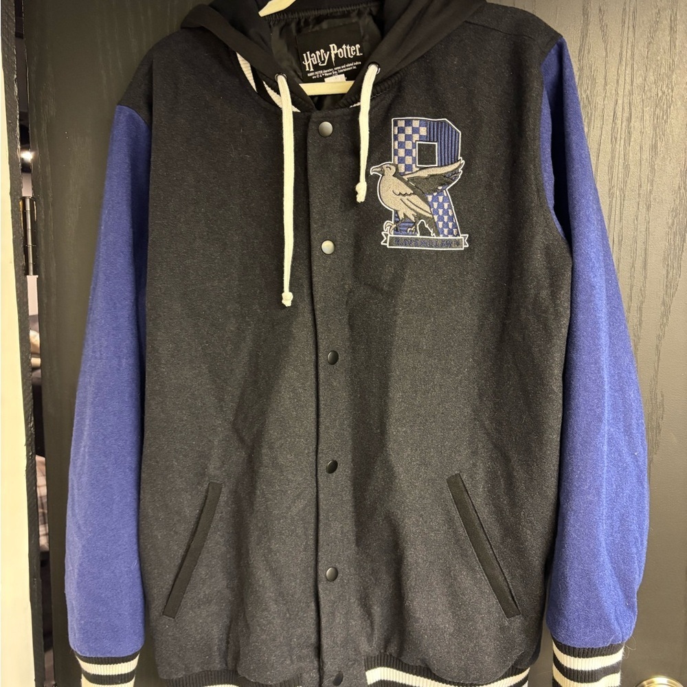 Harry Potter Ravenclaw Black and Blue Varsity Jacket